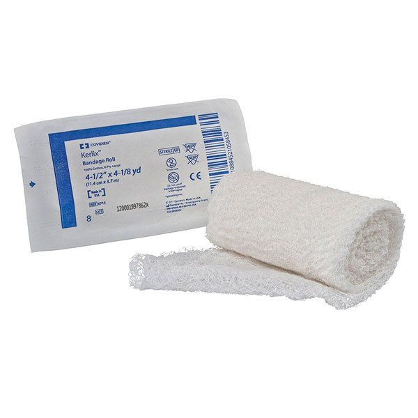Prewashed, fluff-dried 100% woven gauze, six-ply, excellent absorbency.