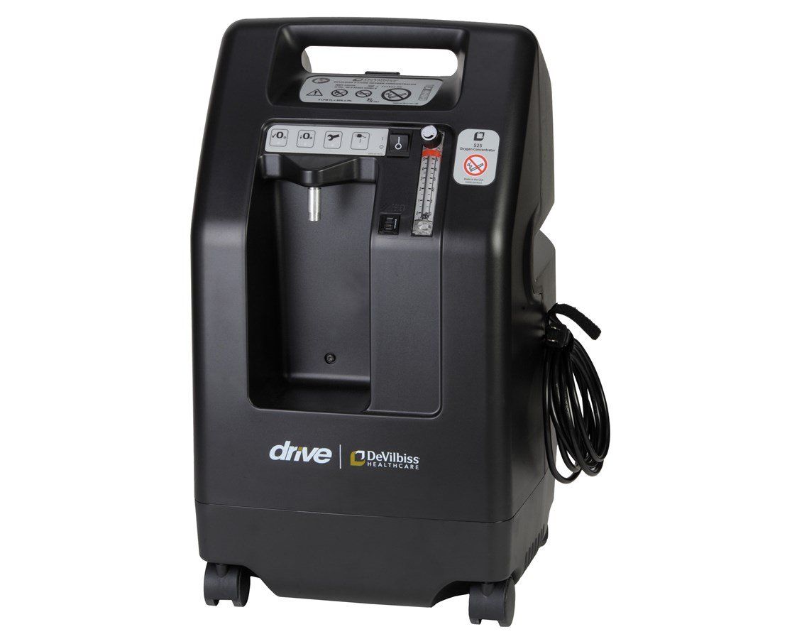 Smallest size home oxygen concentrator on the market, makes it easy to transfer from room to room, produces an oxygen output of 5 liter per minute.