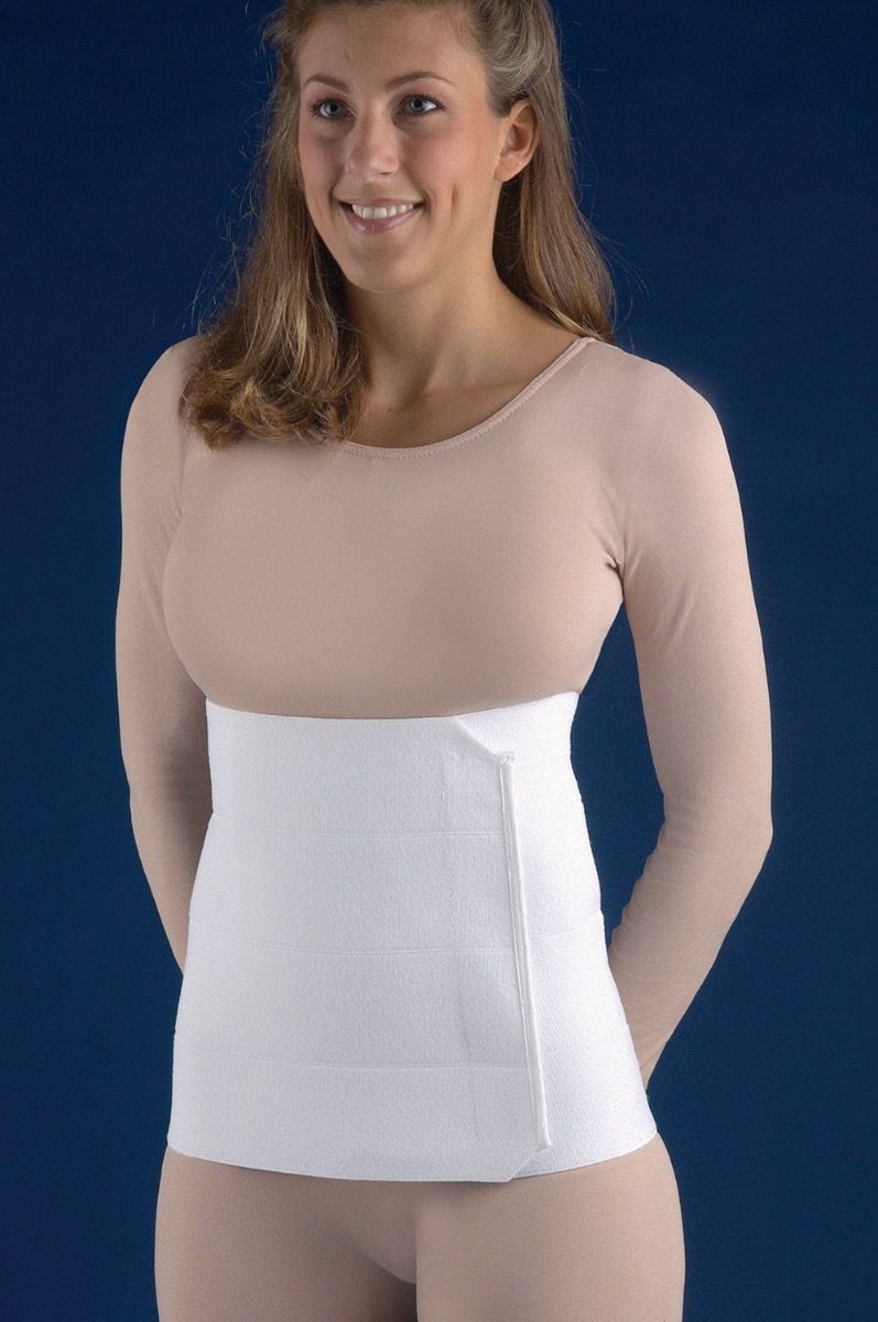 Abdominal Binder, provides support and compression for weakened abdominal muscles as a result of a hernia, surgeries such as cesarean, liposuciton, or hysterectomy.  Abdominal binder in EL Paso, TX.