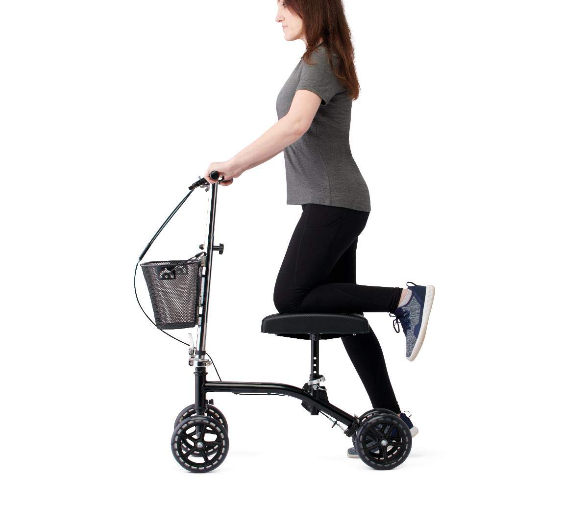 Is an excellent mobility device for foot or ankle injuries that prevent the patient from supporting any weight below the knee.