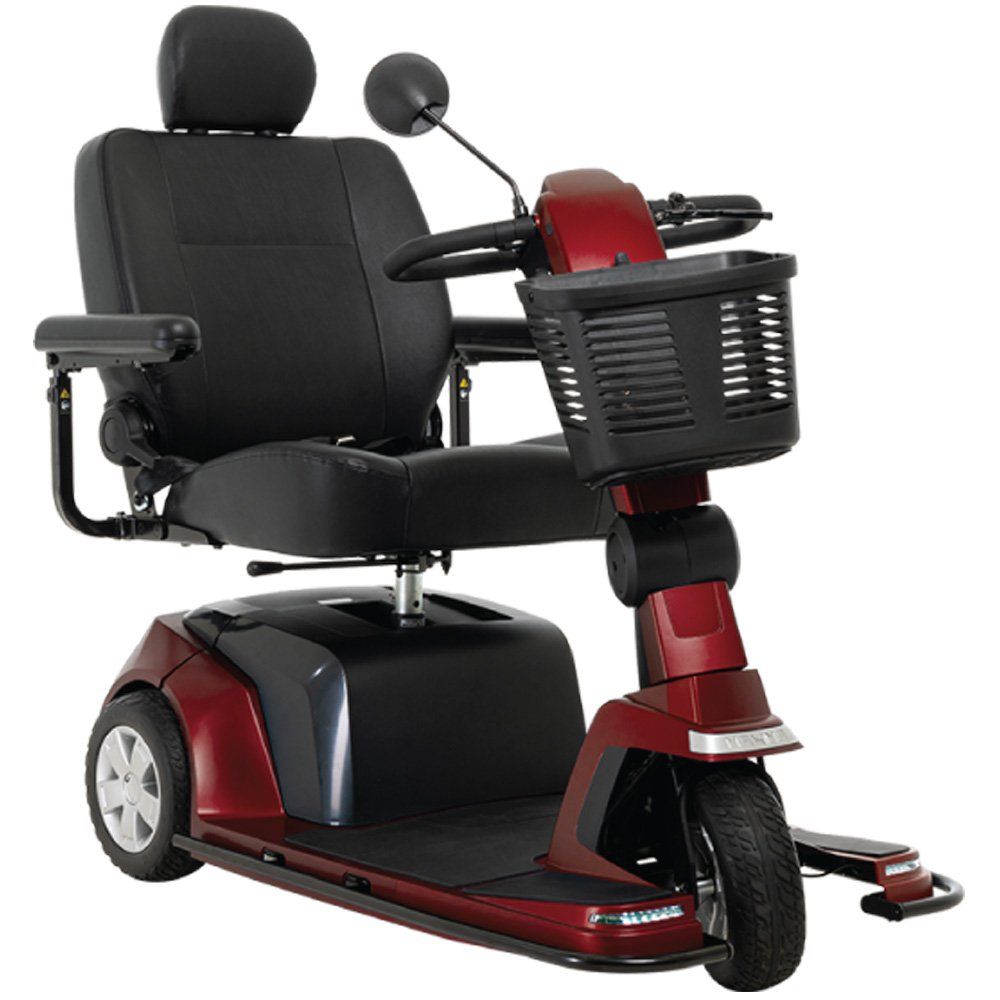3 Wheel electric bariatric scooter, ultra heavy drivetrain and user-friendly console.