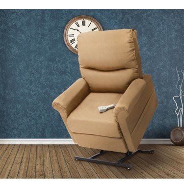 3 position lift chair, engineered furniture-grade laminate/hardwood frame, standard headrest and armrest covers, heat & massage option available.