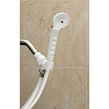 The Hand Held Shower Set has an on/off button for easy use and water flow control, the extra long 84