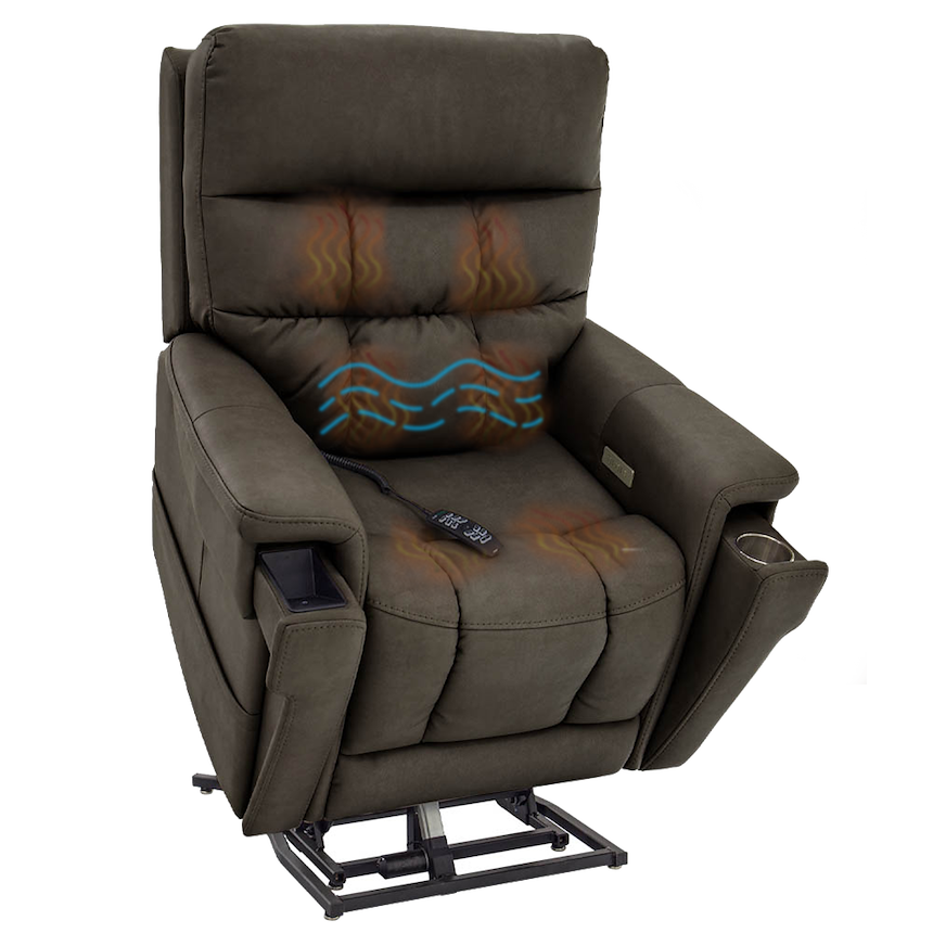 Power lumbar for personalized comfort, full-width power headrest to lift head, neck and shoulders, usb remote, footrest extension, and infinite lay flat position.