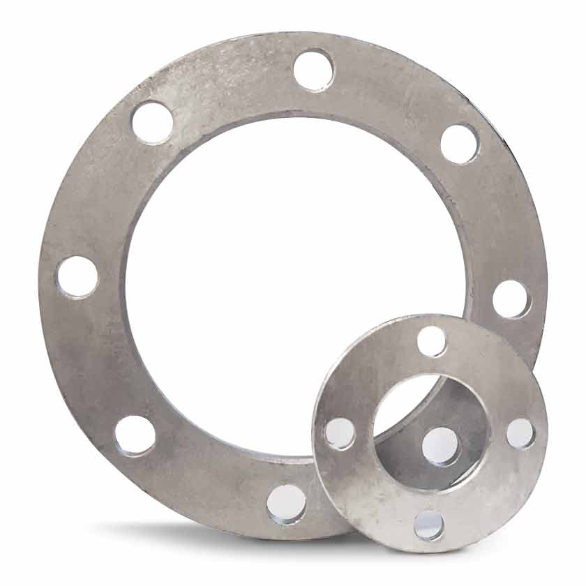 Backing rings used to reinforce flanged joints.