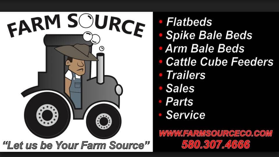 Farm Source Business card image says let us be your farm source, website address and phone