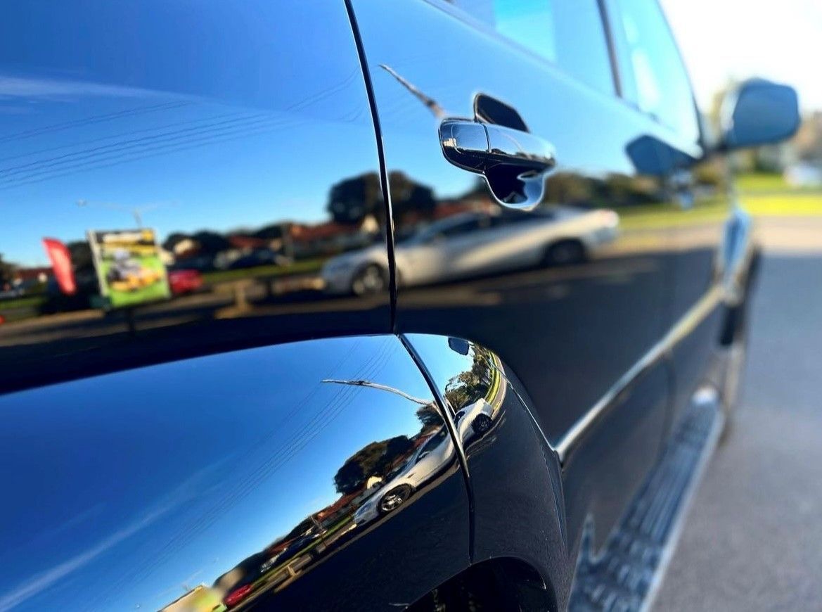 white car with window tint