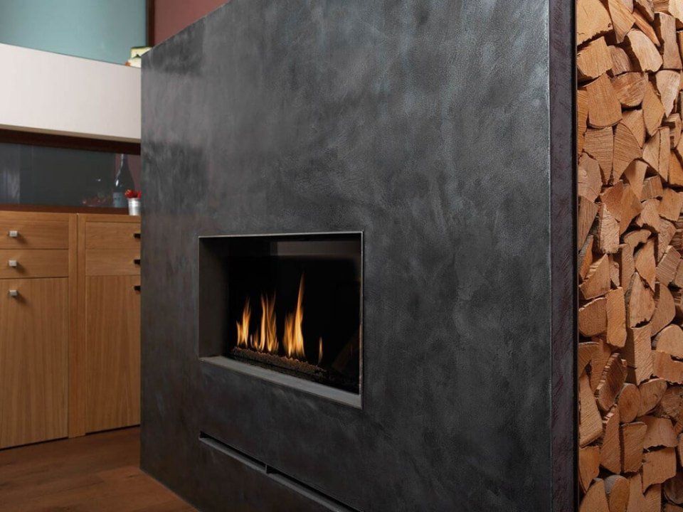caminetto incassato