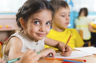 Preschools — Little Girl Drawing  in Covina, CA