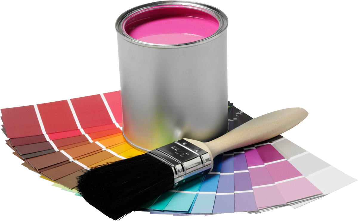 Pink Paint With Paint Brush — Pensacola, FL — Protected Painting Services