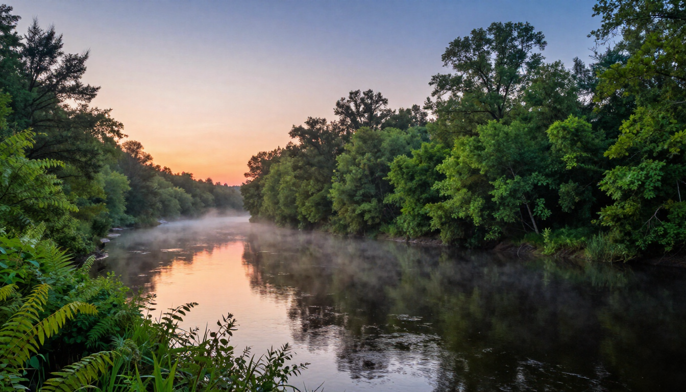 A peaceful forest path in Nackawic symbolizing the real meaning of quiet.