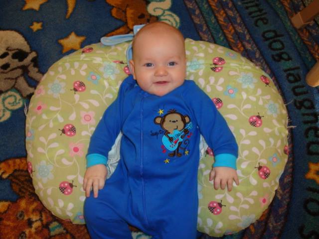 Toddler on his blue toddler suit — Child Care Services in Wappingers Falls, NY