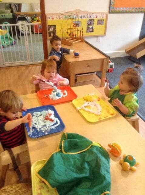 Toddlers eating their breakfast — Child Care Services in Wappingers Falls, NY