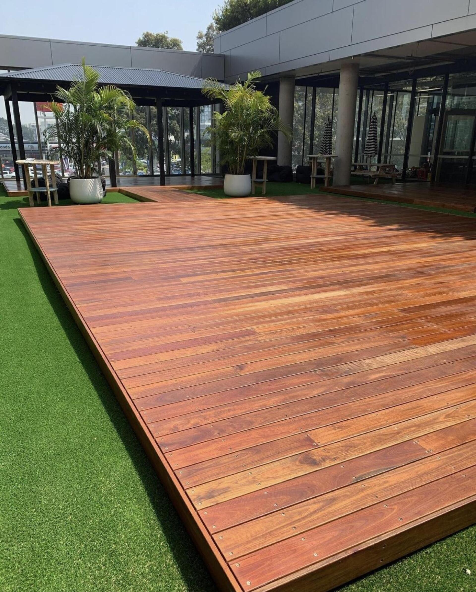 Timber Deck Being Constructed — Express Timber Solutions In Long Jetty NSW