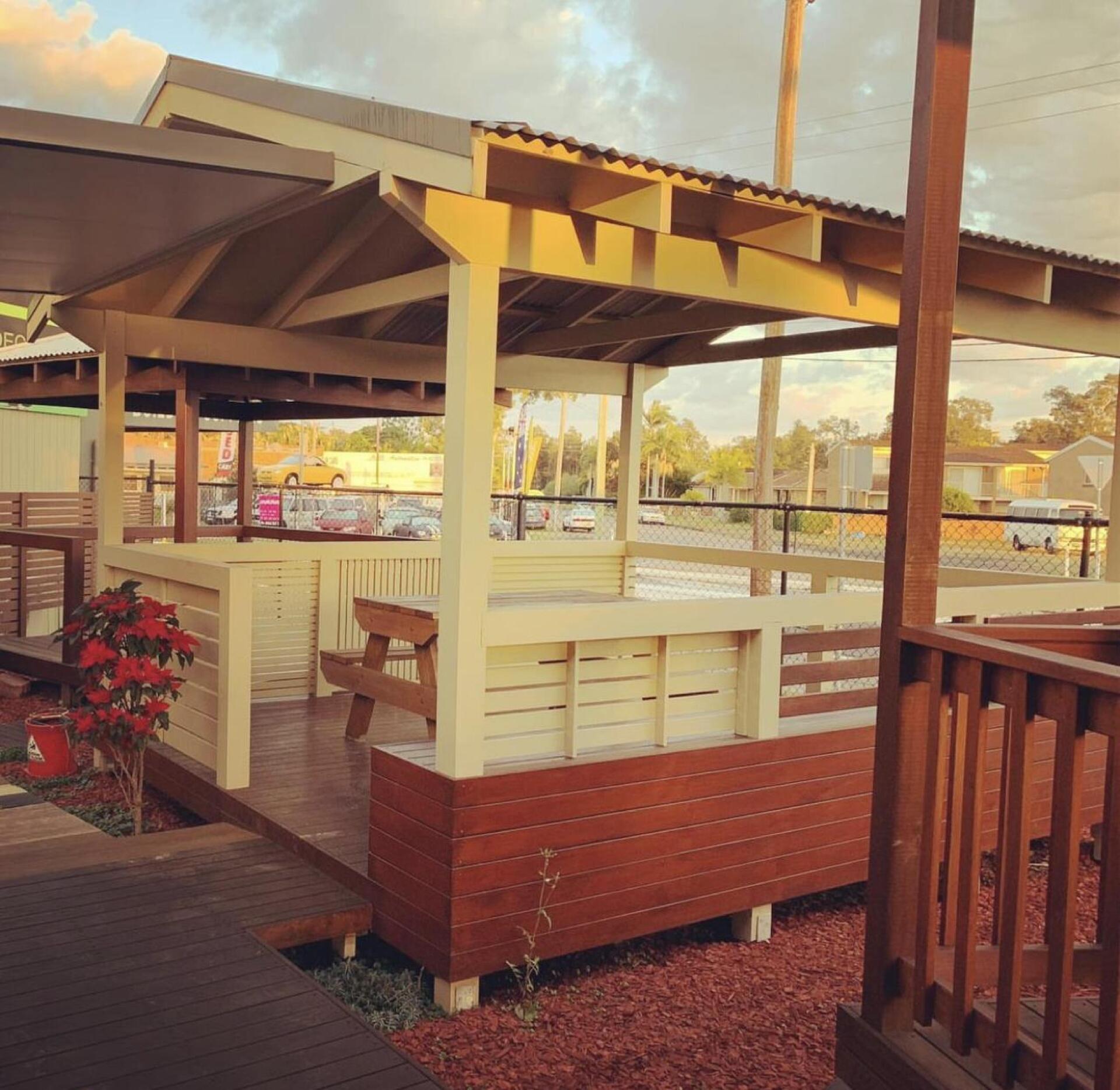 Standard Timber Framed Building With Close Up On The Roof Trusses — Express Timber Solutions In Long Jetty NSW