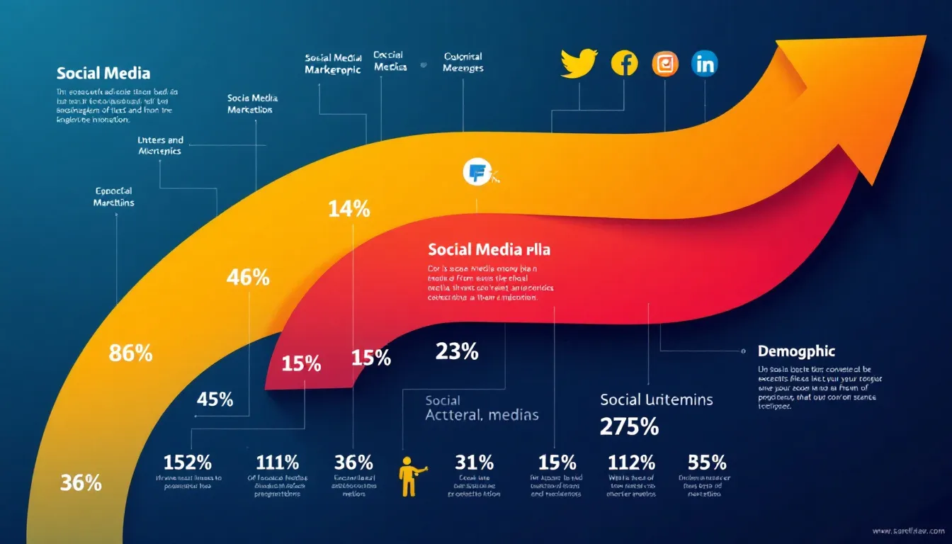 A strategic plan layout for social media marketing goals.