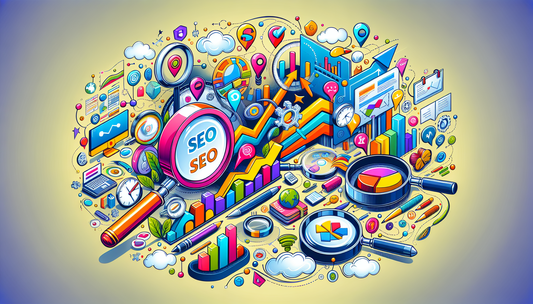 An illustration illustrating comprehensive marketing services offered by med spa marketing agencies.