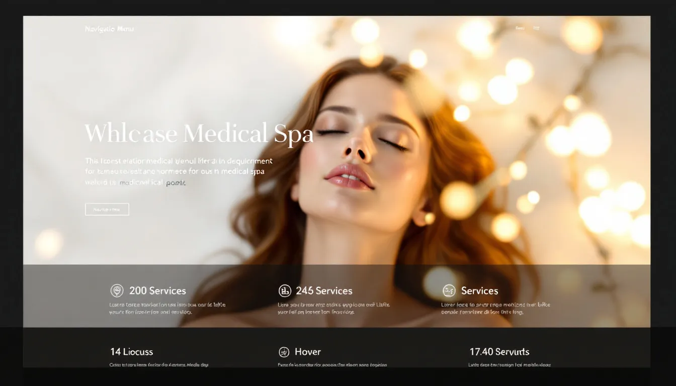 A screenshot of a well-optimized medical spa website.