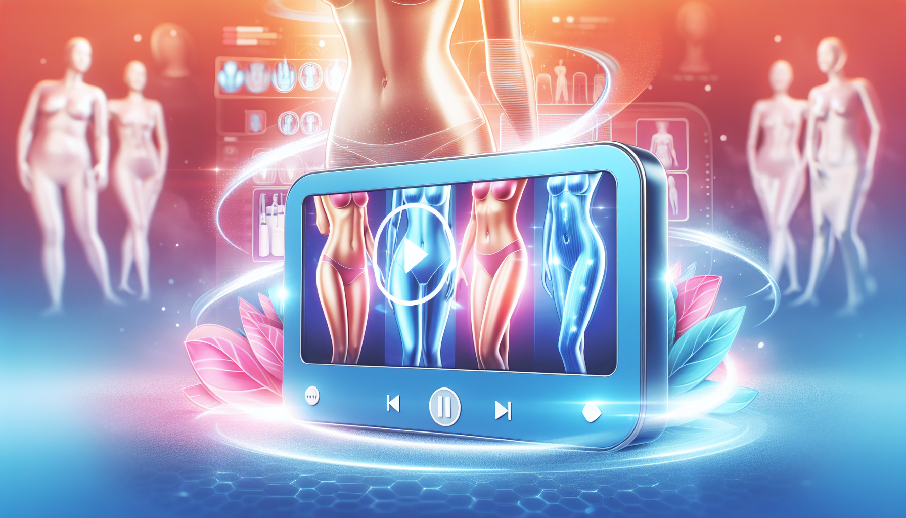 An illustration of video marketing strategies for showcasing CoolSculpting results.