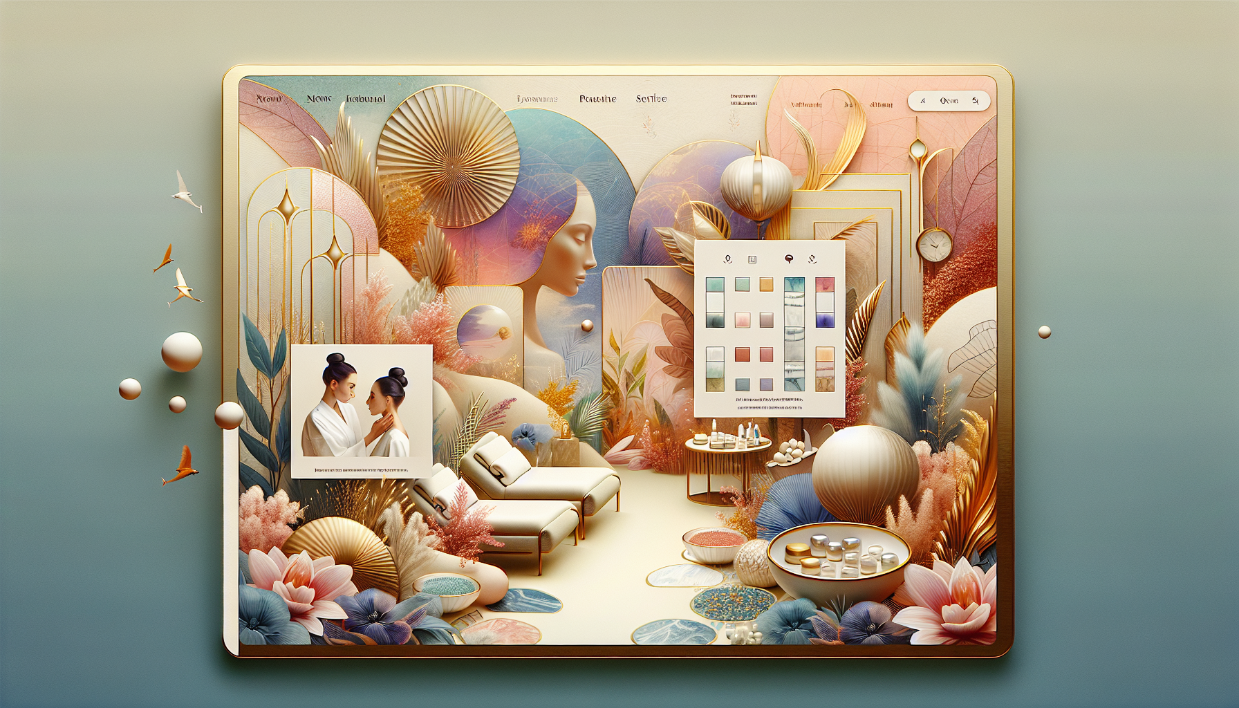 A visual representation of a visually appealing med spa website layout.