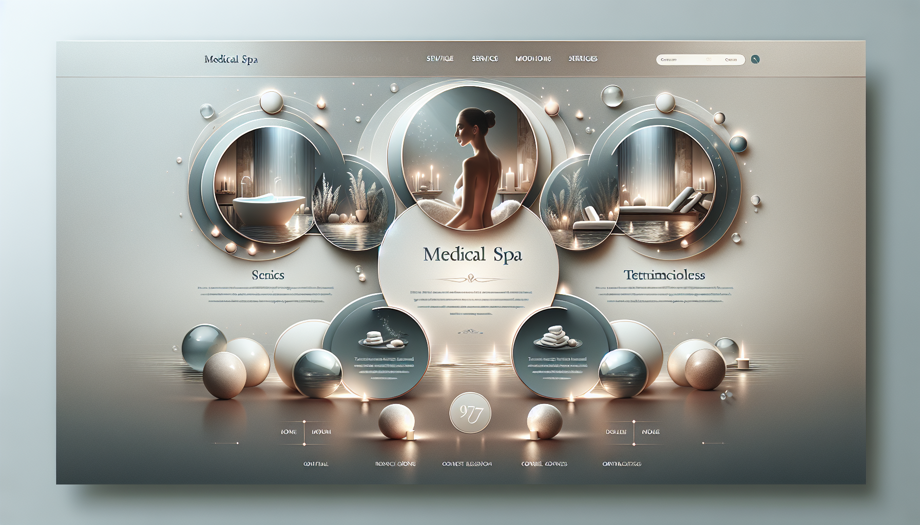 A user-friendly website design concept for a medical spa.