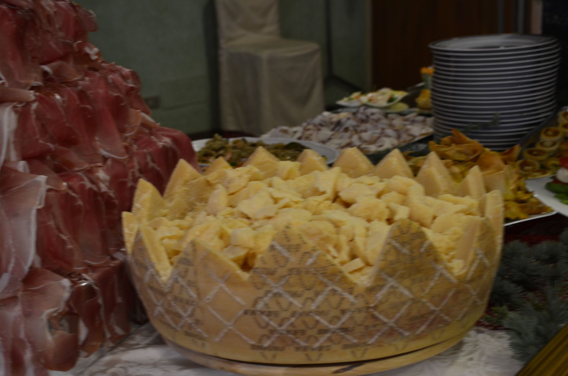 una forma di formaggio