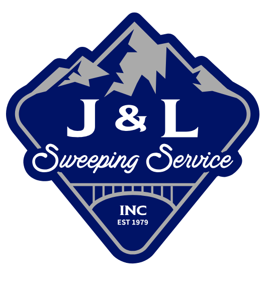A logo for j & l sweeping service inc
