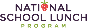 The logo for the national school lunch program with a strawberry on it.