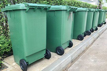Waste Removal — Row of Waste Bins in Taylors, SC