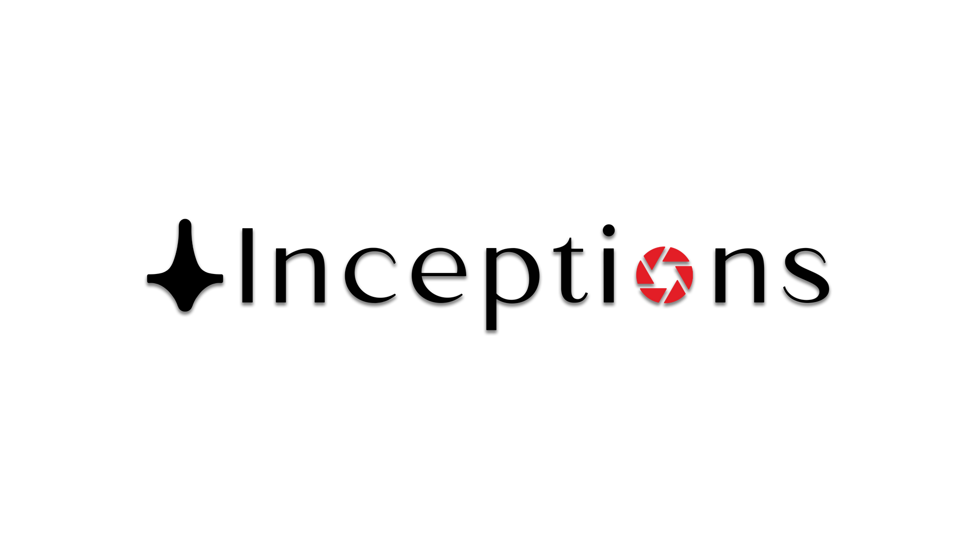 A black and red logo for inception , a company.