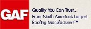The logo for gaf from north america 's largest roofing manufacturer
