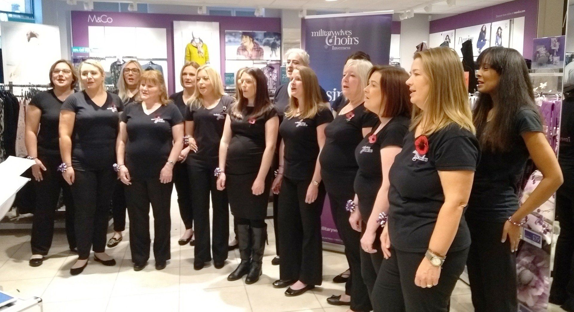 Military Wives Choir Inverness Performance at M and Co