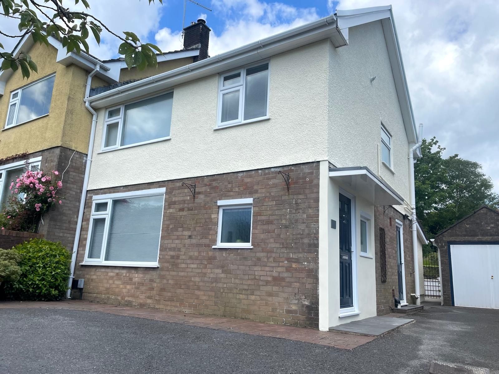 Swansea semi-detached house exterior freshly painted by Daffodil Decor.