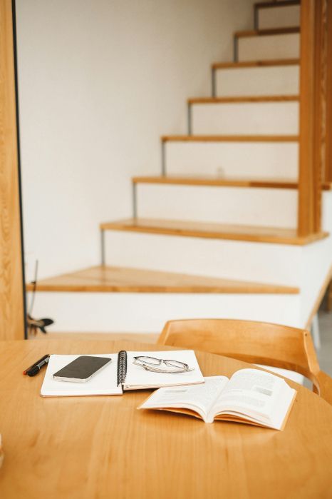 Wooden staircase expertly varnished by Daffodil Decor in Swansea, Wales.