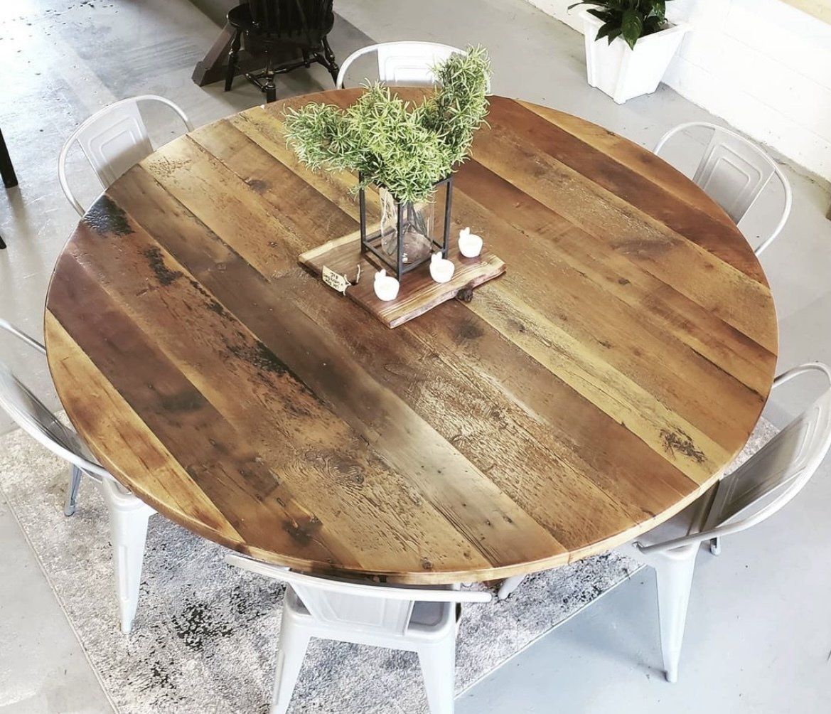 Reclaimed Round Wood Table