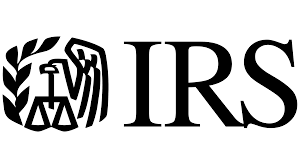 The Internal Revenue Service (IRS) logo, featuring an eagle and scales of justice icon next to the letters