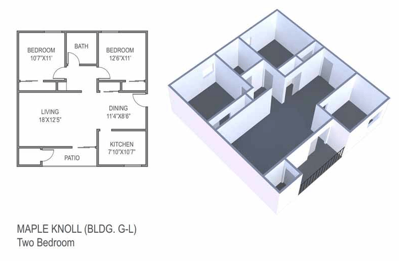 BLDG G-L Two Bedroom
