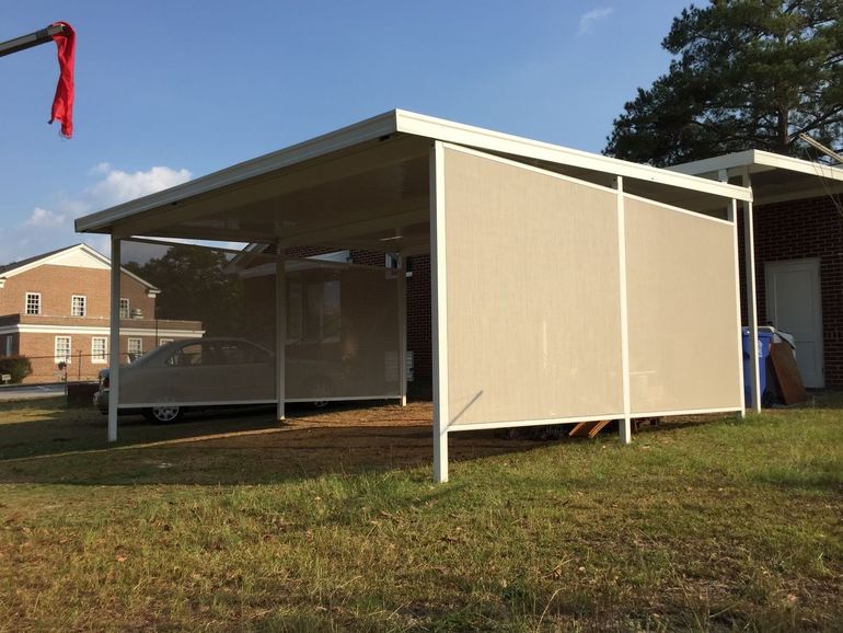 Screened car port