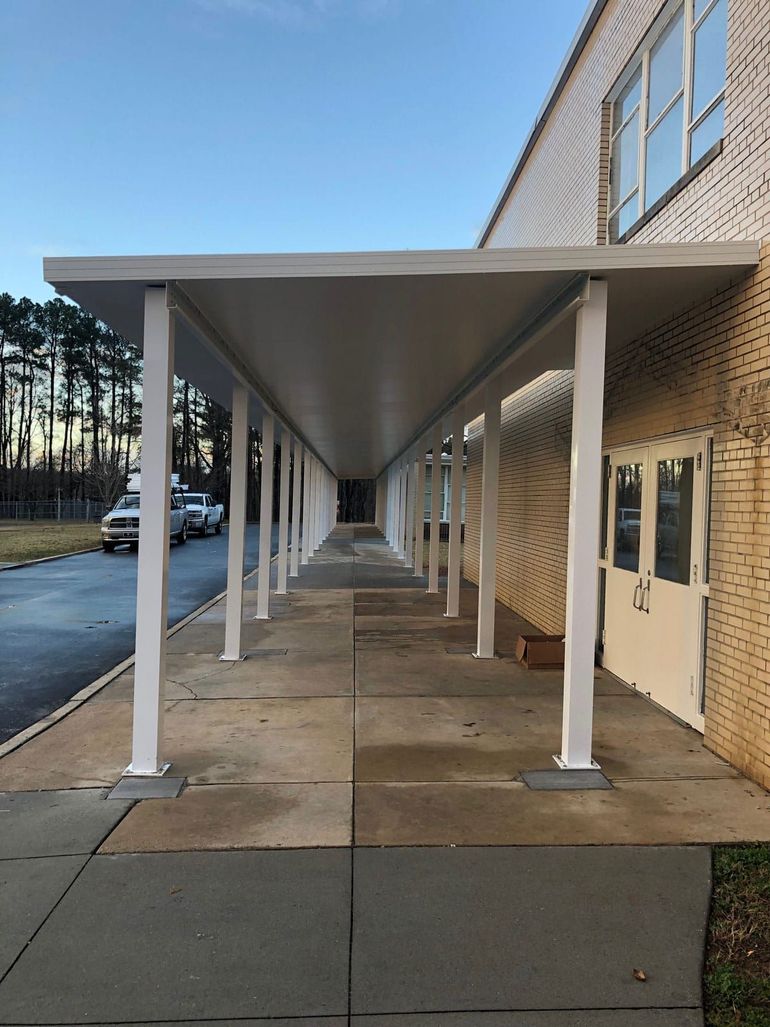 Insulated aluminum walkway cover