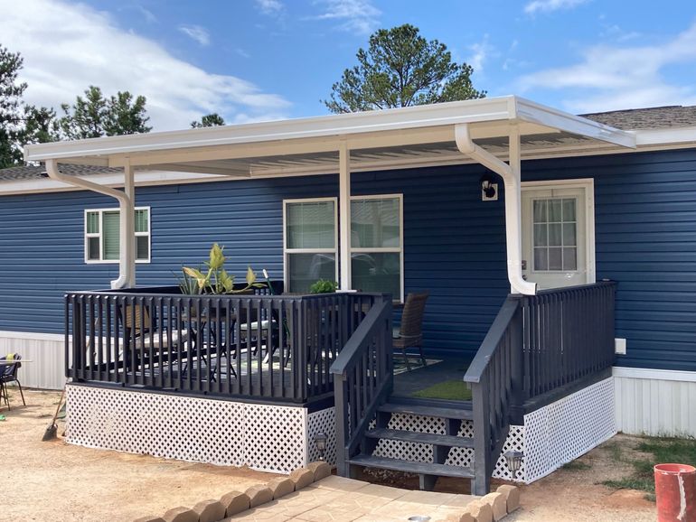 Sunsetter retractable awning installed on home