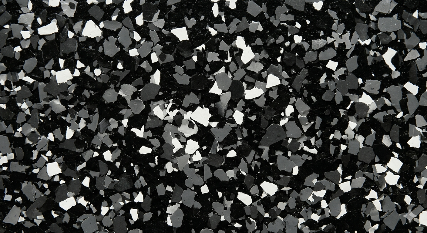 Black, gray, and white abstract speckled mosaic pattern