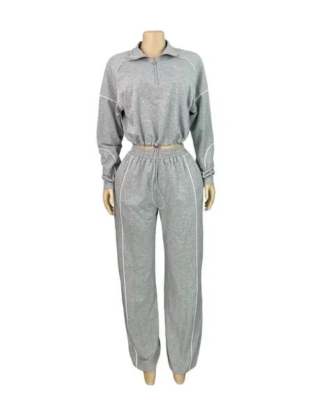 mb fashion half- zipped relaxed fit lounge set