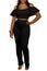 MB Fashion Cold Shoulder Top Pants Set