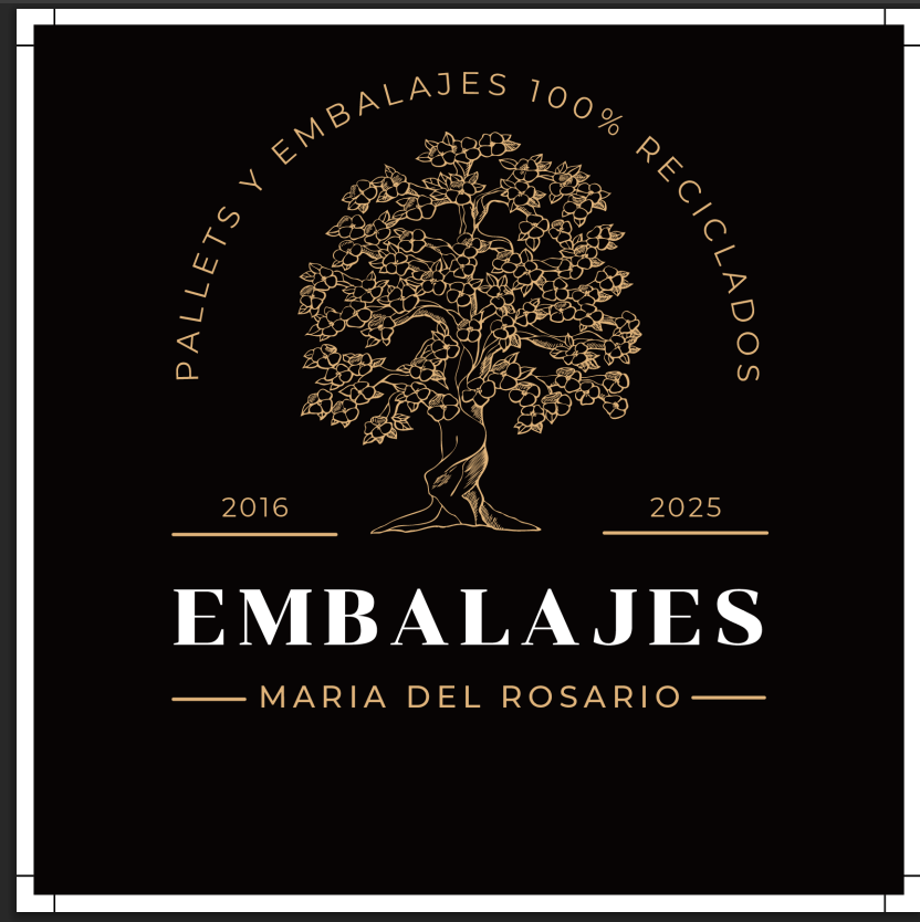 Logo for Embalajes Maria del Rosario: tree illustration, text 