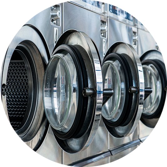 Laundromat washing machines for laundry service