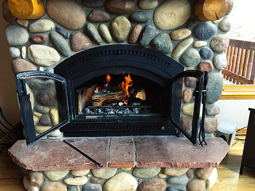 Cozy Fireplace at Soaring Eagle Lodge