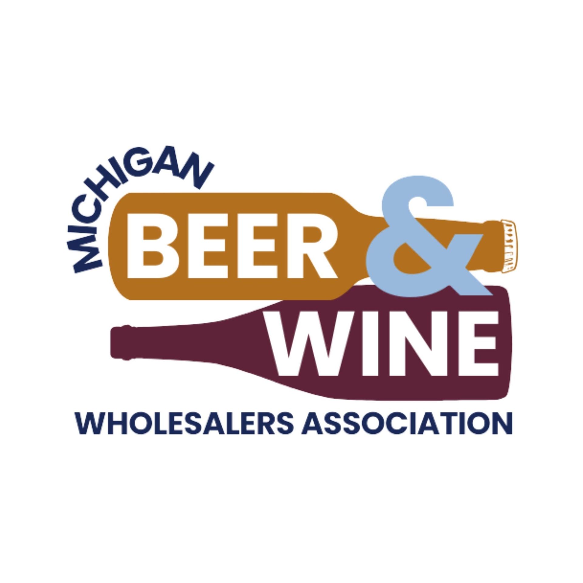 The logo for the michigan beer and wine wholesalers association
