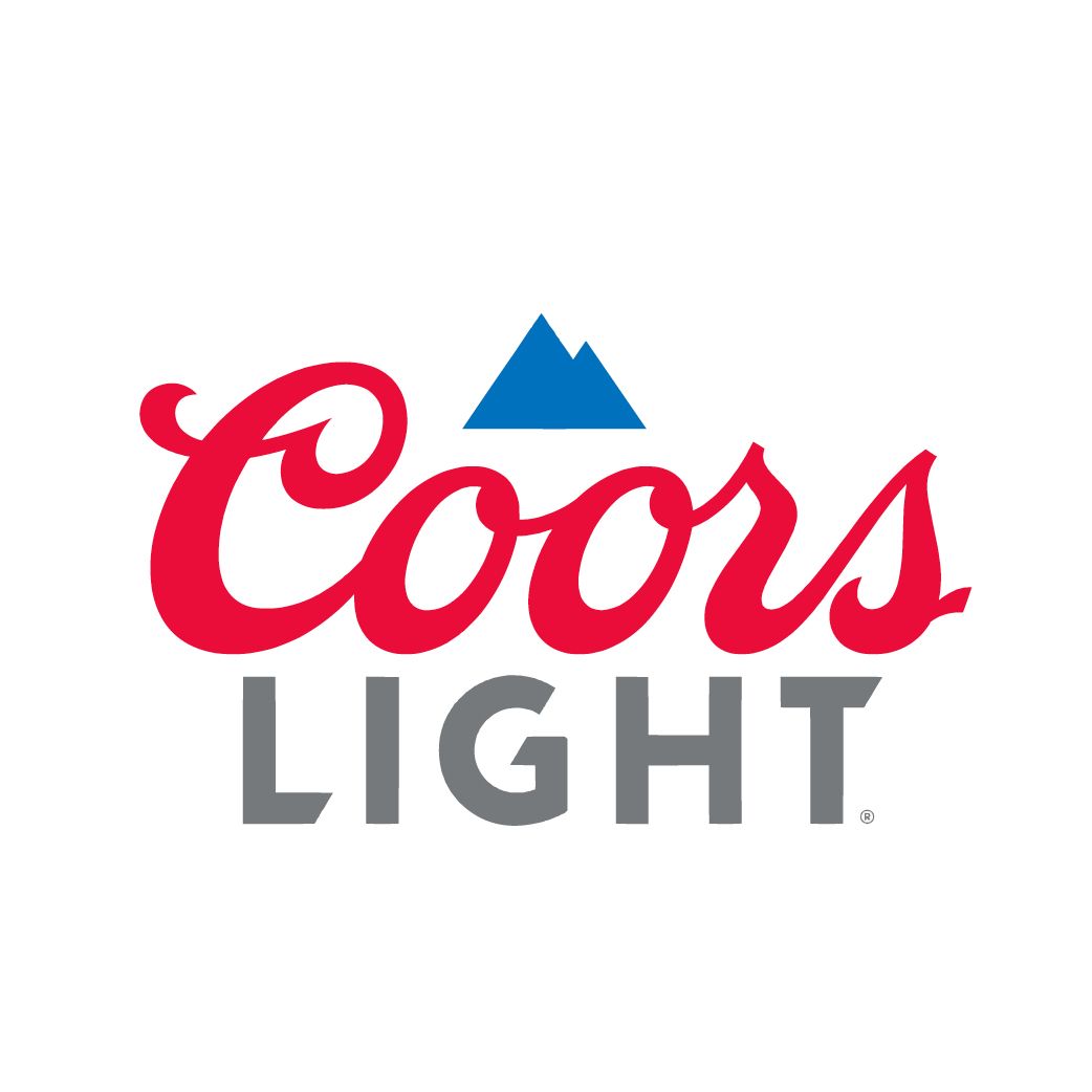 A coors light logo on a white background