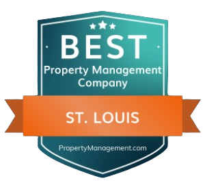 St. Louis Best Property Management Company award – Orange ribbon badge