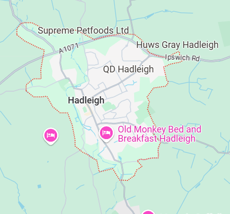 map of hadleigh
